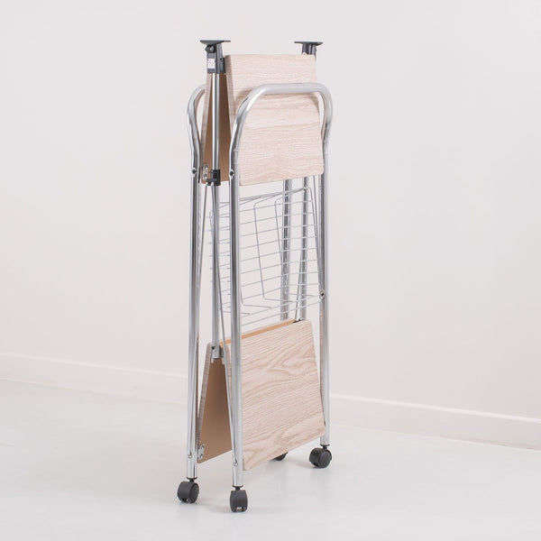 Foldable Wooden Service Trolley