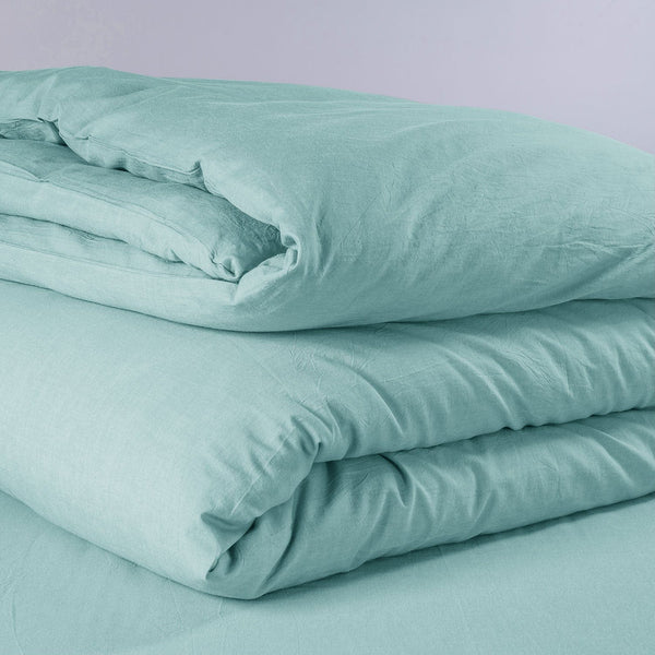 PRE WASHED 100 %  COTTON FLEX BREATHABLE SOLID BEDDING