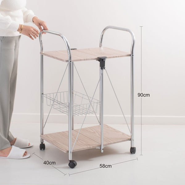 Foldable Wooden Service Trolley