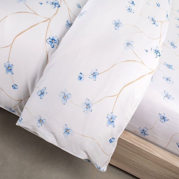 400 TC 100% COTTON WHITE PRINTS BEDDING COLLECTION