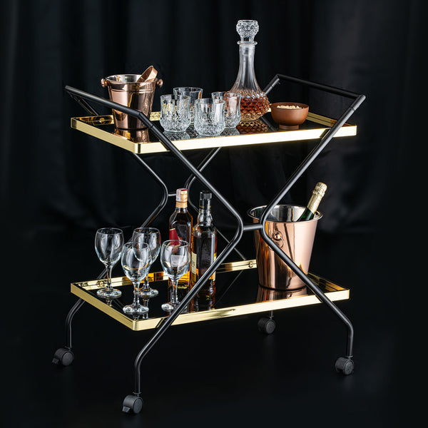 Midnight Glam Serving Cart