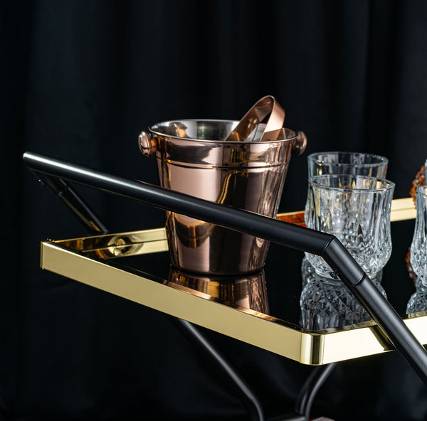 Midnight Glam Serving Cart