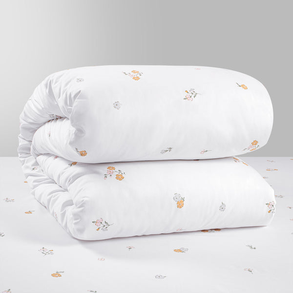 400 TC 100% COTTON WHITE PRINTS BEDDING COLLECTION