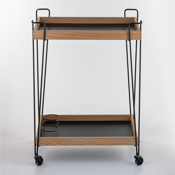 Classic Oakwood Serving Cart