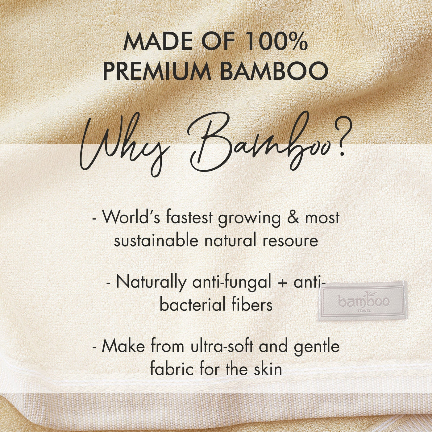 Buy SPREAD Bamboo 360 GSM Ultra Soft Face Towel - 33 x 33 cm