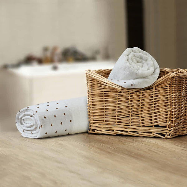 Bamboo  Cotton Premium Towel - White