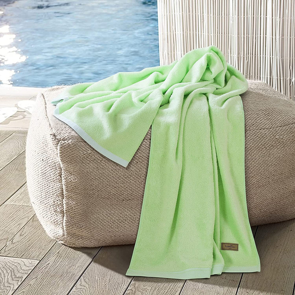 Sustainable Bamboo Bath Towels, Set of 2 - Seagrass Green - Made in Turkey  – Mosobam®